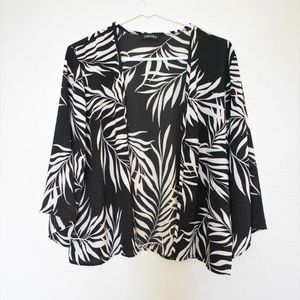 Palm Leaf Print Kimono